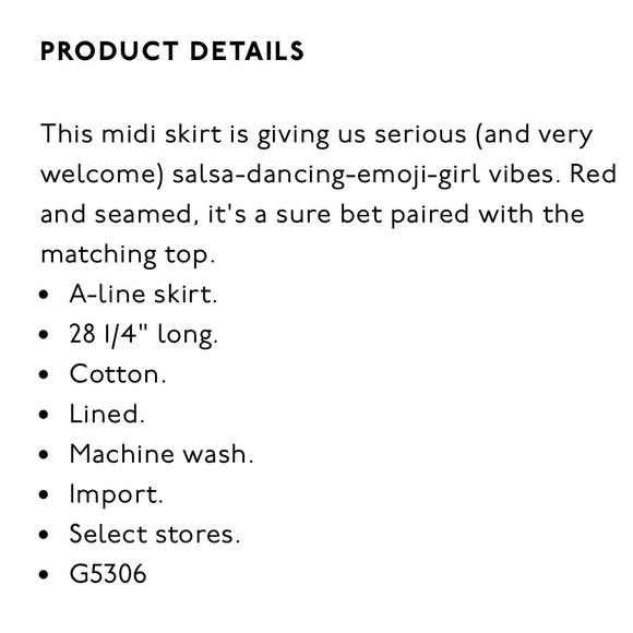 -SOLD- Madewell Bistro Tiered Button Front Midi Skirt True Red Small - Picture 7 of 7